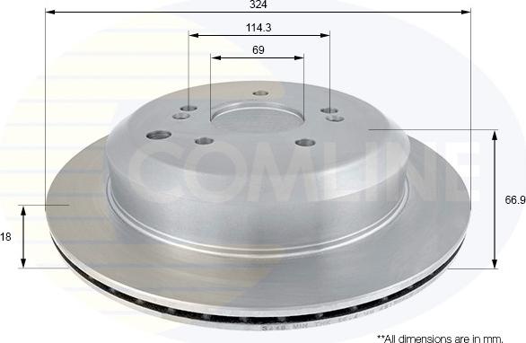 Comline ADC2420V - Тормозной диск autospares.lv