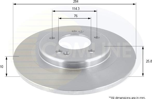 Comline ADC2421 - Тормозной диск autospares.lv