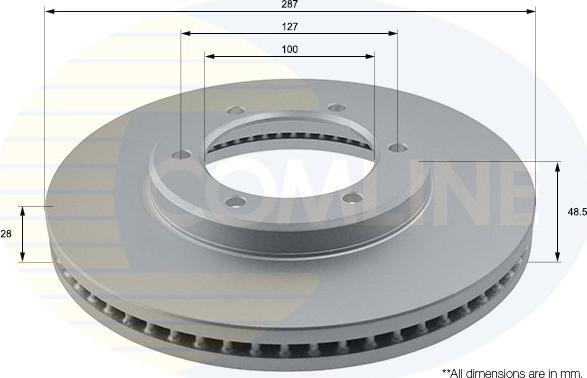 Comline ADC2512V - Тормозной диск autospares.lv