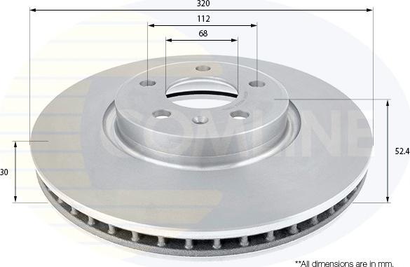 Comline ADC2614V - Тормозной диск autospares.lv