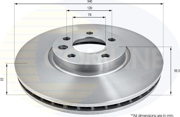 Comline ADC2610V - Тормозной диск autospares.lv