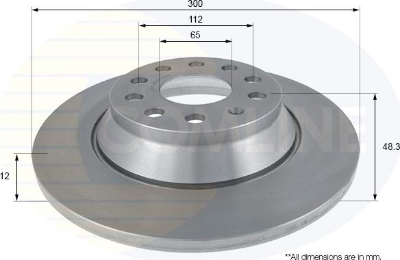 Comline ADC2613 - Тормозной диск autospares.lv