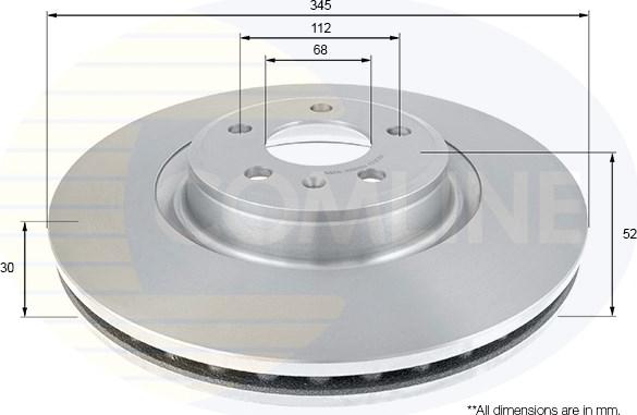 Comline ADC2612V - Тормозной диск autospares.lv