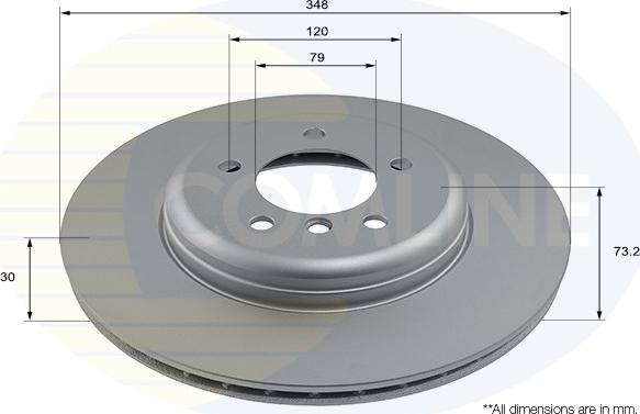 Comline ADC2855V - Тормозной диск autospares.lv