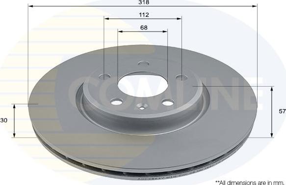 Comline ADC2864V - Тормозной диск autospares.lv