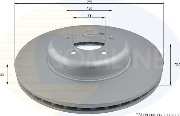 Comline ADC2839V - Тормозной диск autospares.lv