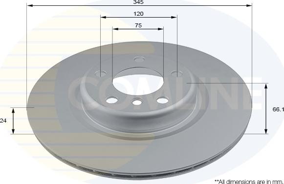 Comline ADC2837V - Тормозной диск autospares.lv