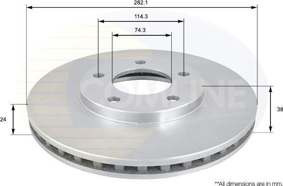 Comline ADC2306V - Тормозной диск autospares.lv