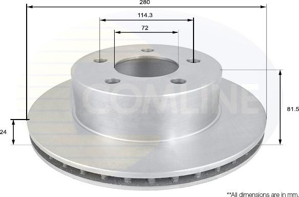 Comline ADC2302V - Тормозной диск autospares.lv