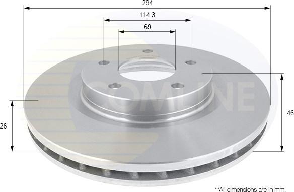 Comline ADC2318V - Тормозной диск autospares.lv