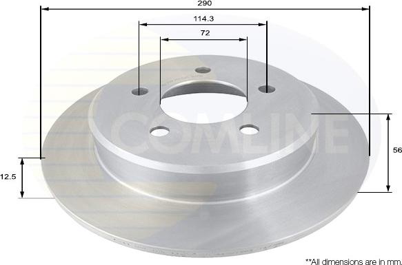 Comline ADC2312 - Тормозной диск autospares.lv