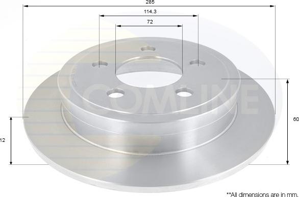 Comline ADC2326 - Тормозной диск autospares.lv