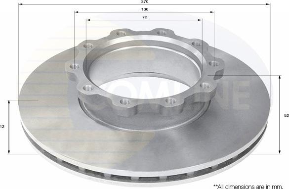 Comline ADC2328 - Тормозной диск autospares.lv