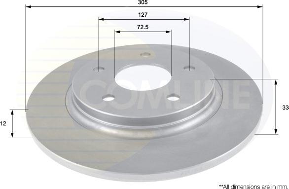 Comline ADC2323 - Тормозной диск autospares.lv