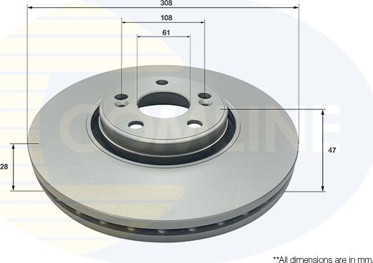 Comline ADC2704V - Тормозной диск autospares.lv