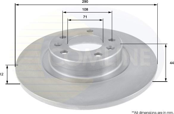 Comline ADC2708 - Тормозной диск autospares.lv