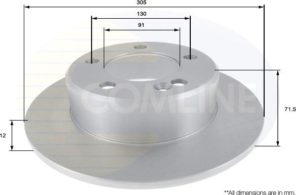 Comline ADC2707 - Тормозной диск autospares.lv