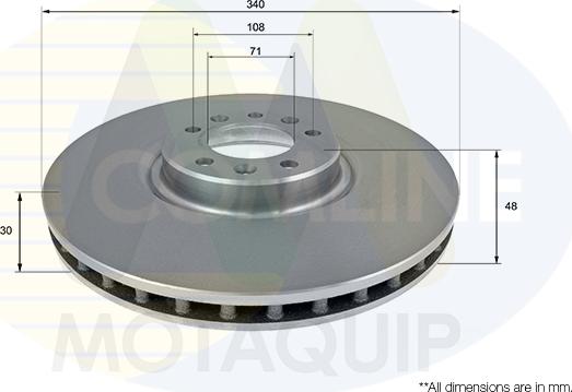 Comline ADC2718V - Тормозной диск autospares.lv