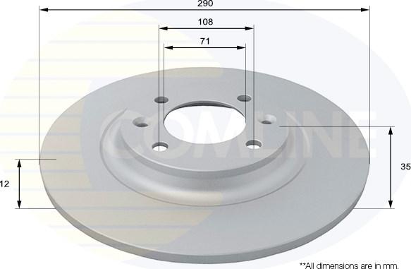Comline ADC2729 - Тормозной диск autospares.lv