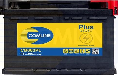 Comline CB063PL - Стартерная аккумуляторная батарея, АКБ autospares.lv