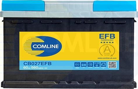 Comline CB027EFB - Стартерная аккумуляторная батарея, АКБ autospares.lv