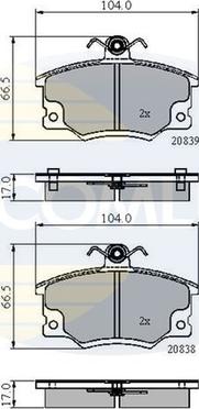 Comline CBP4137 - Тормозные колодки, дисковые, комплект autospares.lv