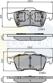 Comline CBP0946 - Тормозные колодки, дисковые, комплект autospares.lv