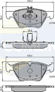 Comline CBP0913 - Тормозные колодки, дисковые, комплект autospares.lv