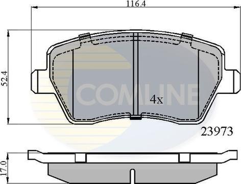 Comline CBP0984 - Тормозные колодки, дисковые, комплект autospares.lv