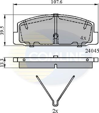 Comline CBP0986 - Тормозные колодки, дисковые, комплект autospares.lv