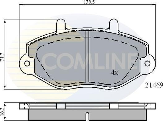 Comline CBP0924 - Тормозные колодки, дисковые, комплект autospares.lv