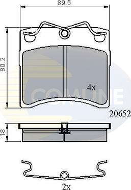 Comline CBP0925 - Тормозные колодки, дисковые, комплект autospares.lv