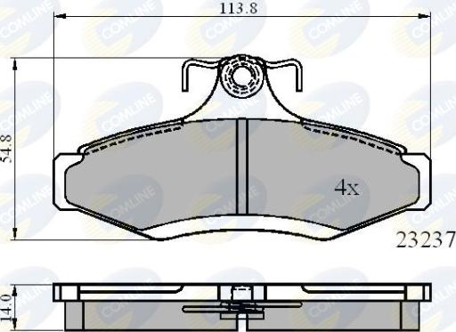 Comline CBP0495 - Тормозные колодки, дисковые, комплект autospares.lv