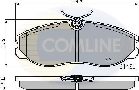 Comline CBP0447 - Тормозные колодки, дисковые, комплект autospares.lv