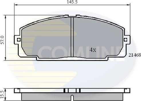 Comline CBP0459 - Тормозные колодки, дисковые, комплект autospares.lv