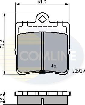 Comline CBP0454 - Тормозные колодки, дисковые, комплект autospares.lv