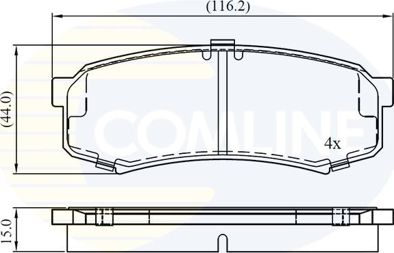 Comline CBP0404 - Тормозные колодки, дисковые, комплект autospares.lv