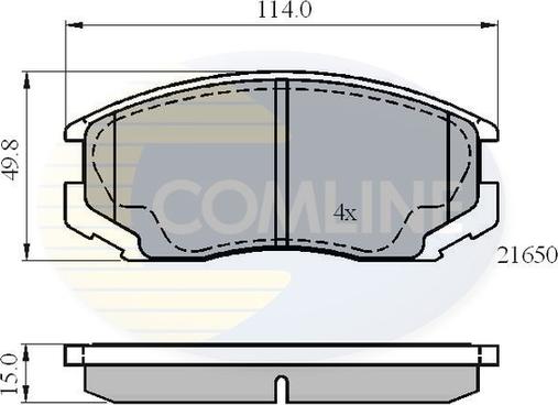 Comline CBP0415 - Тормозные колодки, дисковые, комплект autospares.lv