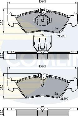 Comline CBP0478 - Тормозные колодки, дисковые, комплект autospares.lv