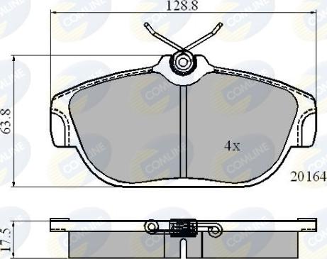 Comline CBP0590 - Тормозные колодки, дисковые, комплект autospares.lv