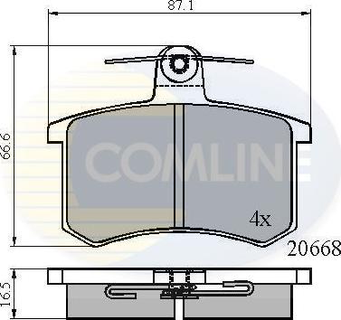 Comline CBP0558 - Тормозные колодки, дисковые, комплект autospares.lv