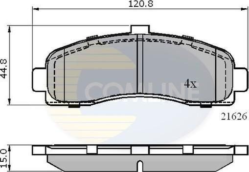 Comline CBP0508 - Тормозные колодки, дисковые, комплект autospares.lv