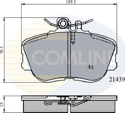 Comline CBP0503 - Тормозные колодки, дисковые, комплект autospares.lv