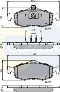 Comline CBP0514 - Тормозные колодки, дисковые, комплект autospares.lv