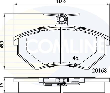 Comline CBP0511 - Тормозные колодки, дисковые, комплект autospares.lv