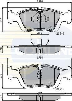 Comline CBP0513 - Тормозные колодки, дисковые, комплект autospares.lv