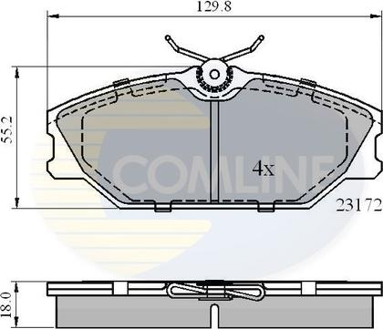 Comline CBP0526 - Тормозные колодки, дисковые, комплект autospares.lv