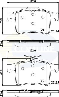 Comline CBP06095 - Тормозные колодки, дисковые, комплект autospares.lv