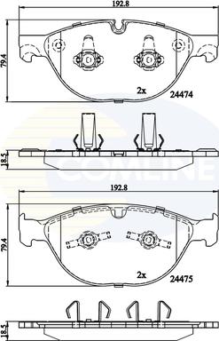 Comline CBP06093 - Тормозные колодки, дисковые, комплект autospares.lv