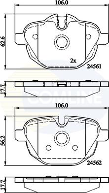 Comline CBP06092 - Тормозные колодки, дисковые, комплект autospares.lv